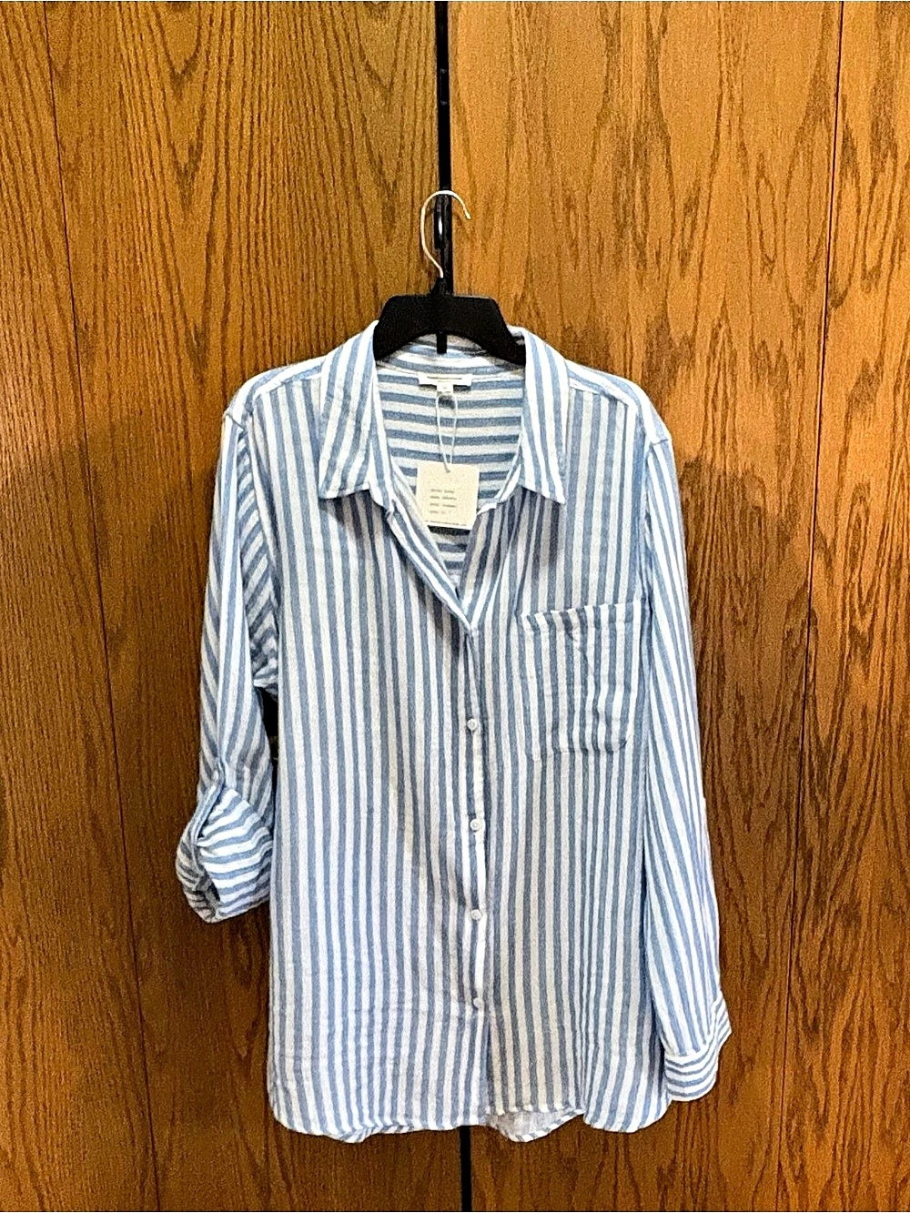 Cotton Button-Up Over-Sized Blouse
